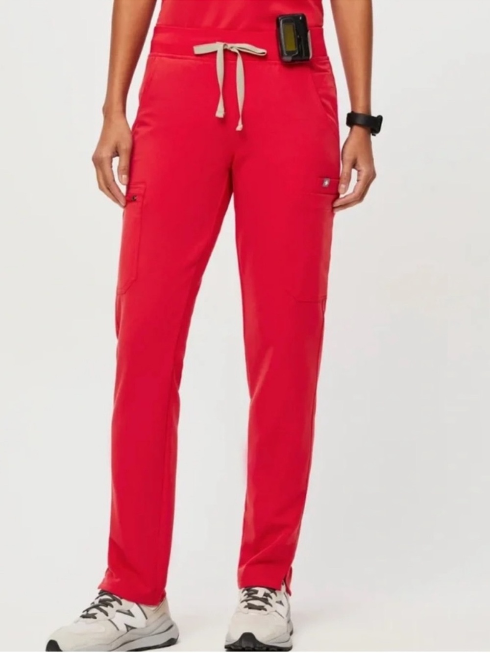 FIGS Limited Ed Neon Red Yola High Waisted Skinny Scrub Pant Size S/P PO#3145